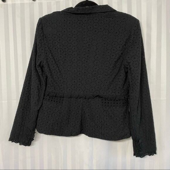 CAbi Flamenco Jacket Eyelet Lace Blazer 5293 100% Cotton Spring Summer Linen - Picture 4 of 7